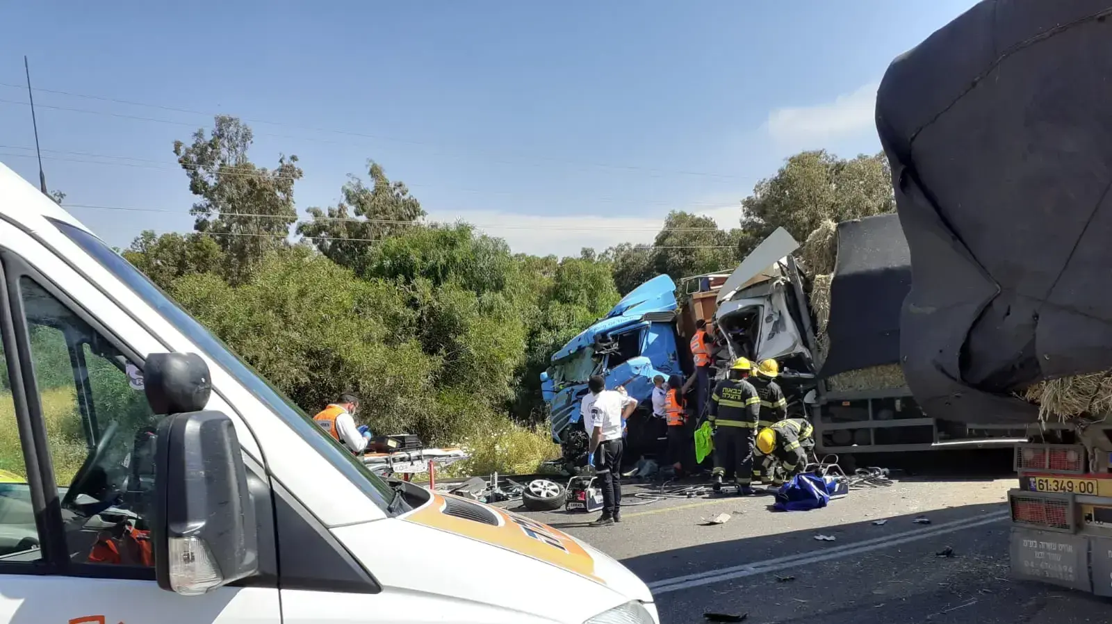 זירת התאונה סמוך לצומת קלחים 30 באפריל 2020
זירת התאונה סמוך לצומת קלחים 30 באפריל 2020