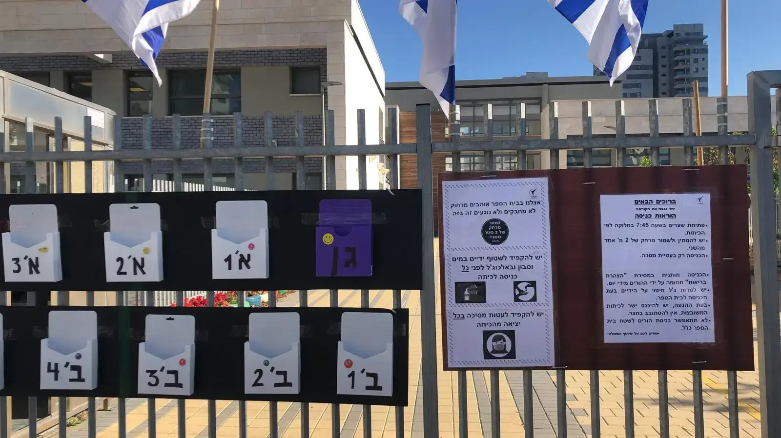 חזרה ללימודים בבתי הספר אבנר ברזני טירת כרמל, 3 במאי 2020