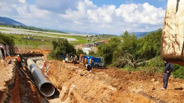 פרוייקט הנחת הצינור שיוביל מים מדרום לצפון 4 במאי 2020 פרוייקט הנחת הצינור שיוביל מים מדרום לצפון 4 במאי 2020