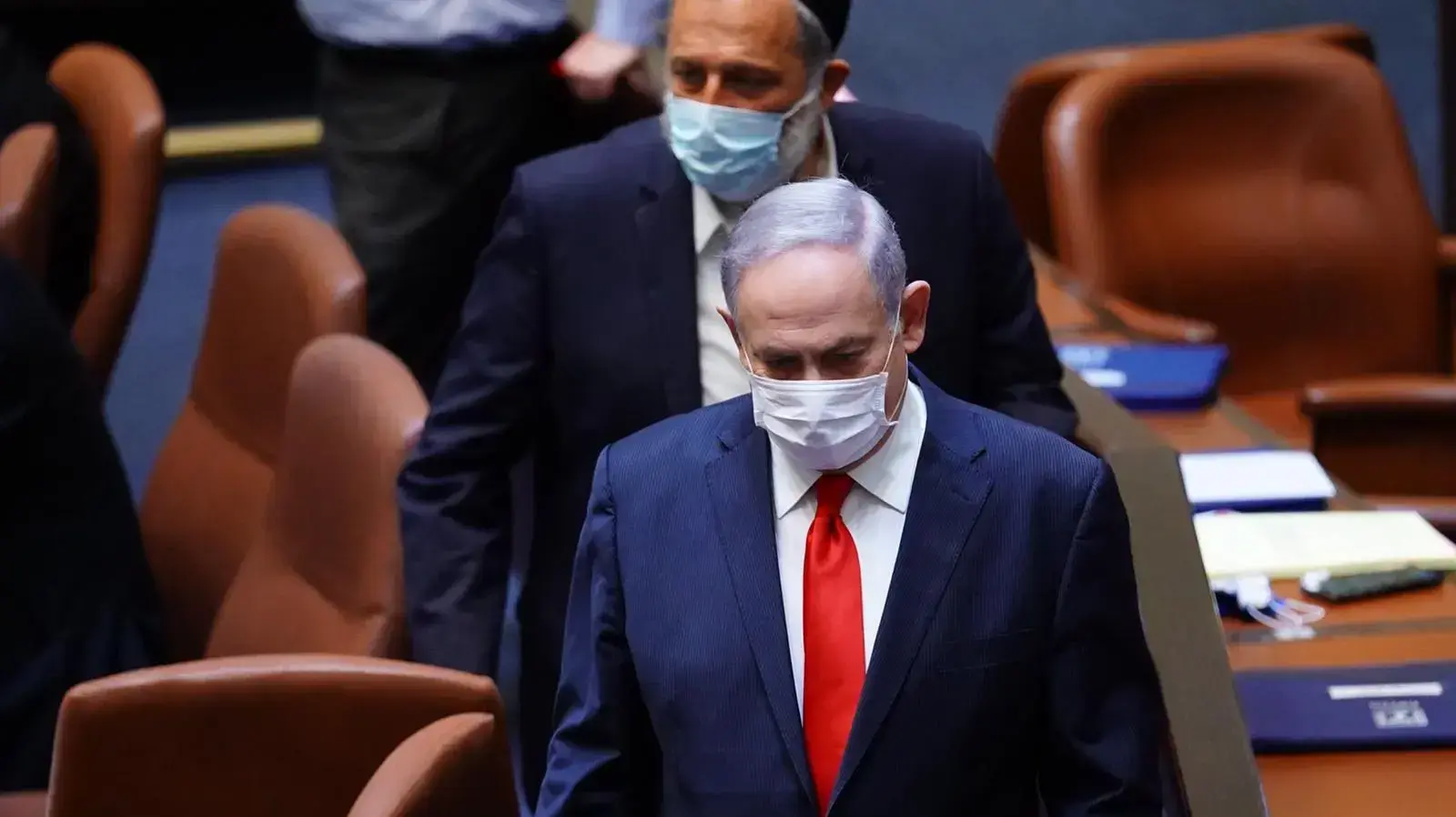 ראש הממשלה, בנימין נתניהו במהלך כינוס מליאת הכנסת 6 במאי 2020 ראש הממשלה, בנימין נתניהו במהלך כינוס מליאת הכנסת 6 במאי 2020