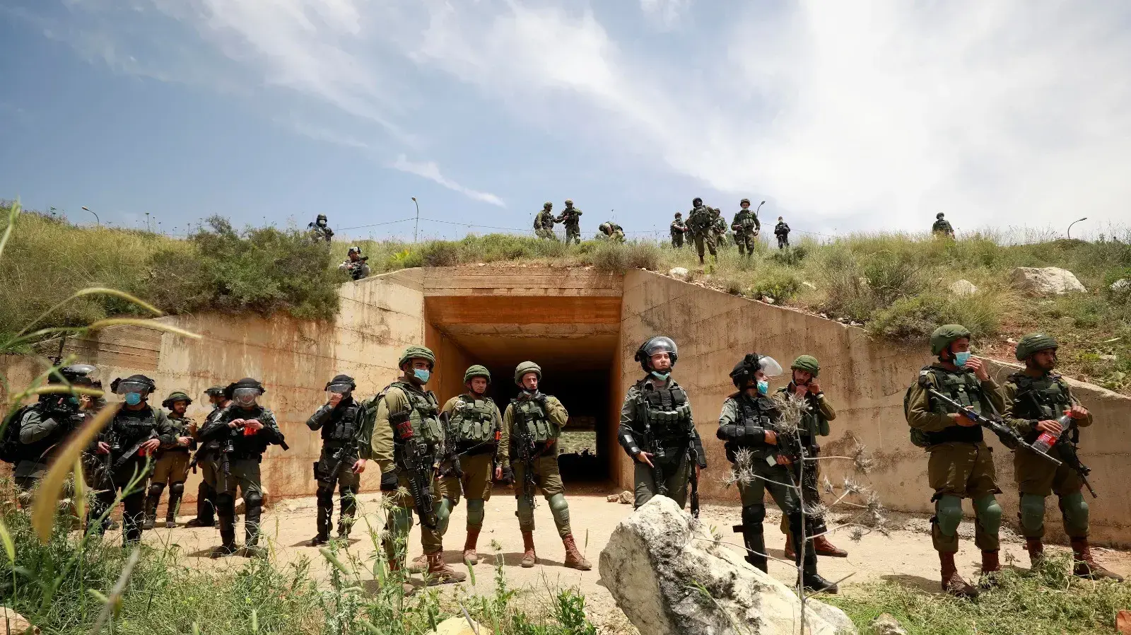 כוח צה"ל בכפר סאוויה שליד שכם במהלך יום הנכבה 15 במאי 2020 כוח צה"ל בכפר סאוויה שליד שכם במהלך יום הנכבה 15 במאי 2020
