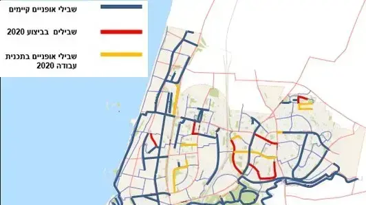 תוכנית יישום שבילי אופניים בתל אביב, 2020 תוכנית יישום שבילי אופניים בתל אביב, 2020
