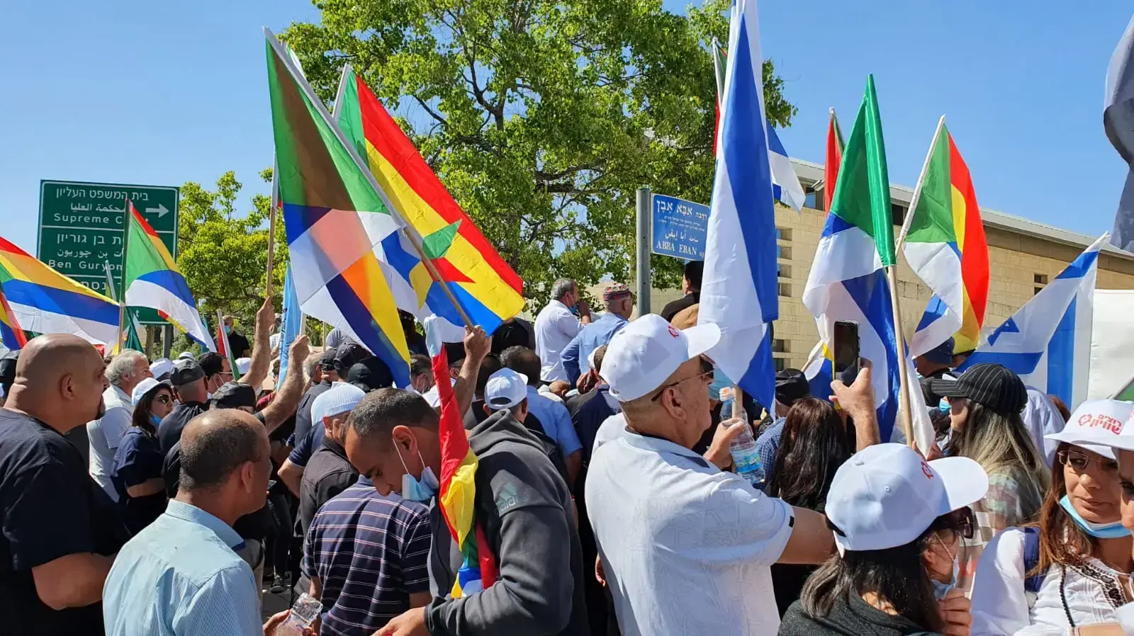הדרוזים והצ’רקסים נערכים למחאה מול משרד החוץ לקראת ישיבת הממשלה, 31 במאי 2020