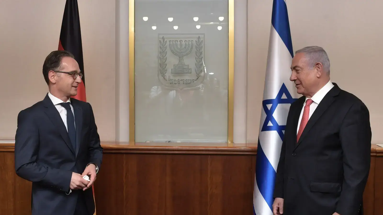 ראש הממשלה בנימין נתניהו נפגש  עם שר החוץ הגרמני הייקו מאס, בלשכת רה"מ בירושלים, 10 ביוני 2020