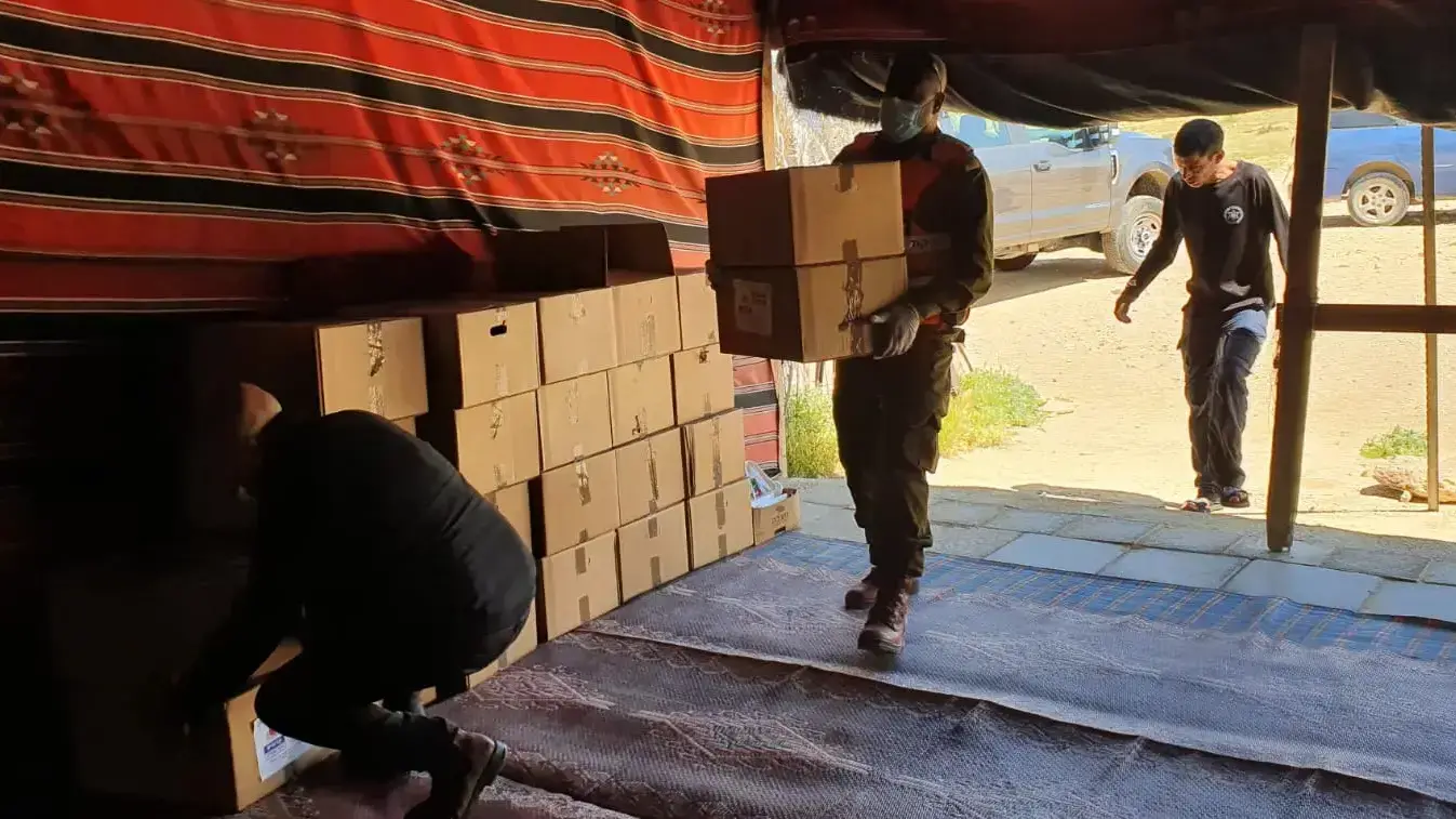 חלוקת מזון ע"י פיקוד העורף לתושבי רהט וערערה, 19 ביוני 2020 חלוקת מזון ע"י פיקוד העורף לתושבי רהט וערערה, 19 ביוני 2020