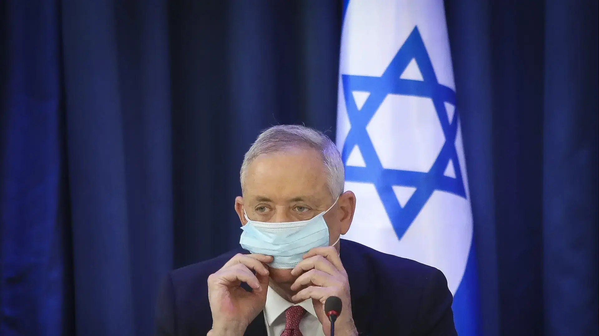 בני גנץ בישיבת הממשלה, 21 ביוני 2020