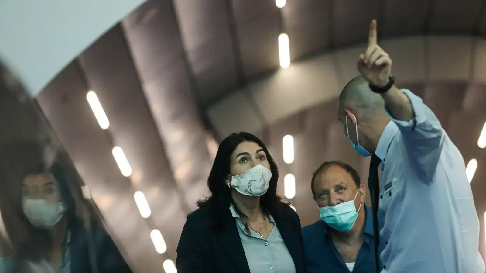 שרת התחבורה, מירי רגב במהלך ביקור בתחנת רכבת בתחנת יצחק נבון בירושלים ברקע פתיחת הרכבות תחת המגבלות 22 ביוני 2020 
