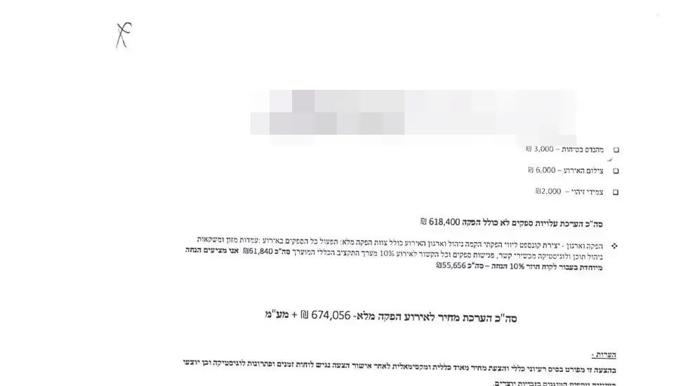 הצעת מחיר יום הכבאי 2018 הצעת מחיר יום הכבאי 2018