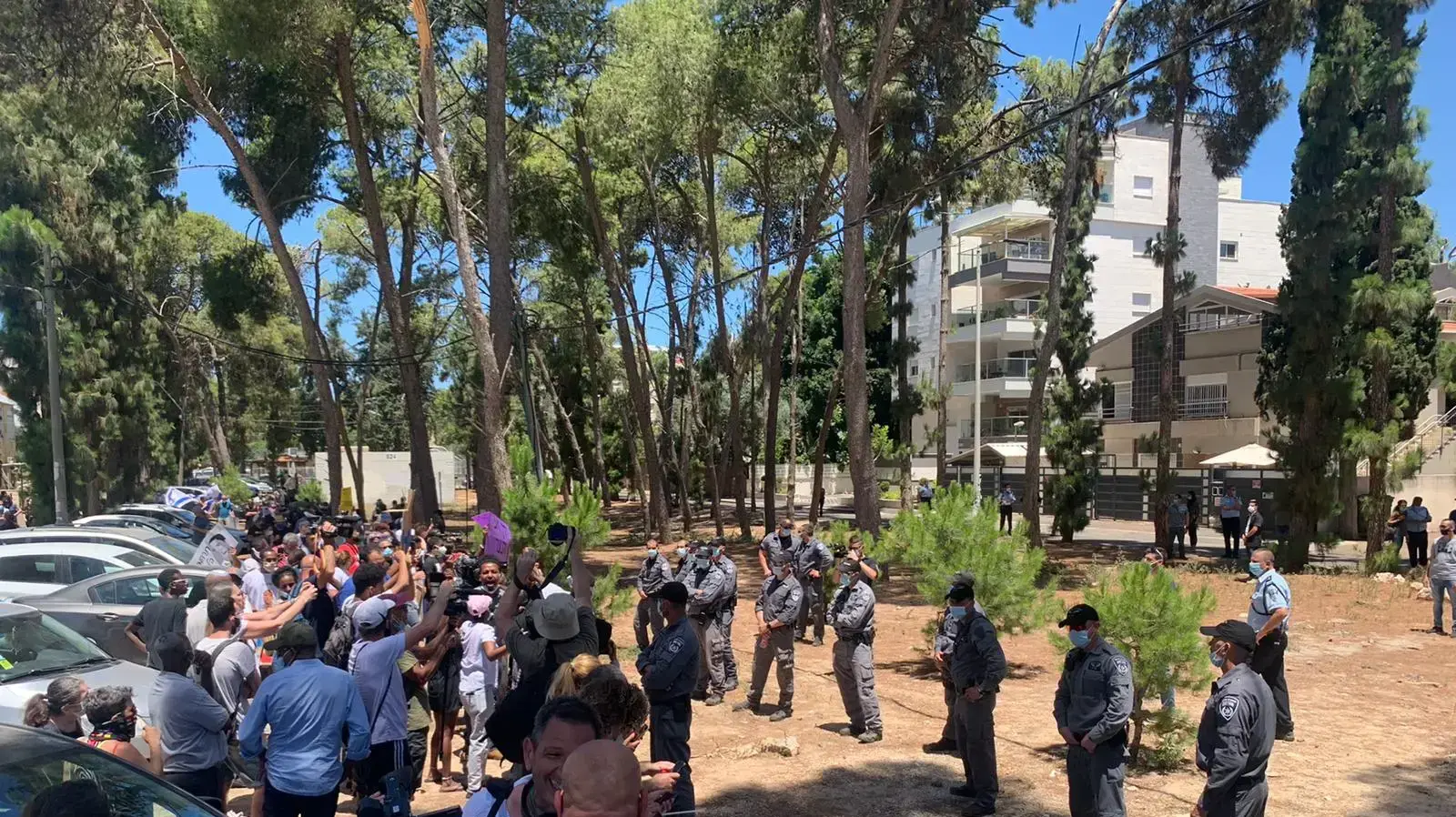 ביקור במקום גרימת מותו ברשלנות של סלומון טקה, תחנת משטרת זבולון, 23 ביוני 2020 ביקור במקום גרימת מותו ברשלנות של סלומון טקה, תחנת משטרת זבולון, 23 ביוני 2020