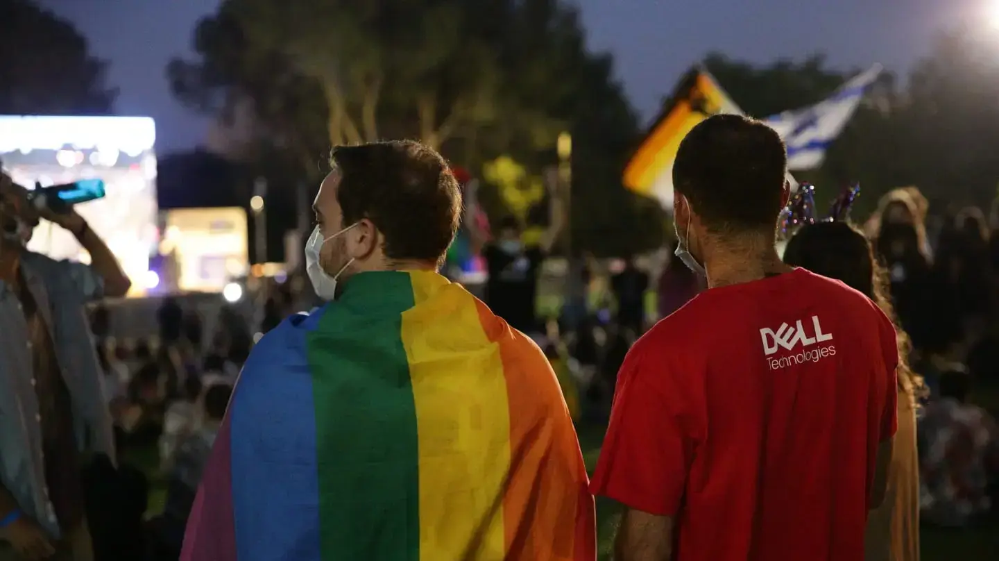 עצרת מחאה של הקהילה הגאה בגן העצמאות, ירושלים 28 ביוני 2020