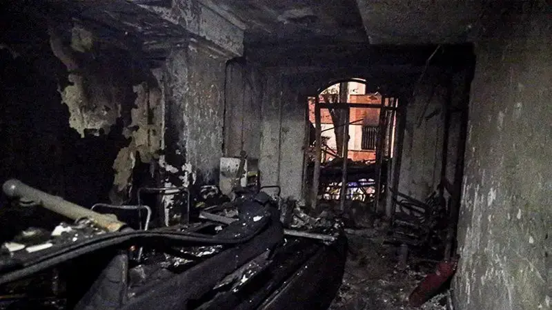 נזקי הפיצוץ שאירע במרפאה בטהראן, איראן, 30 ביוני 2020 נזקי הפיצוץ שאירע במרפאה בטהראן, איראן, 30 ביוני 2020