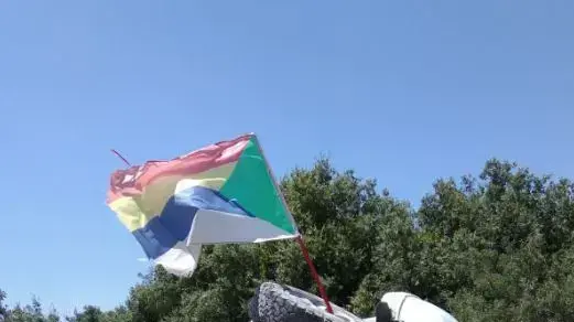 רכב הפוך של פקחי רשות הטבע והגנים לאחר עימות עם תושבי בית ג'אן בשמורת הר מירון, 13 ביולי 2020