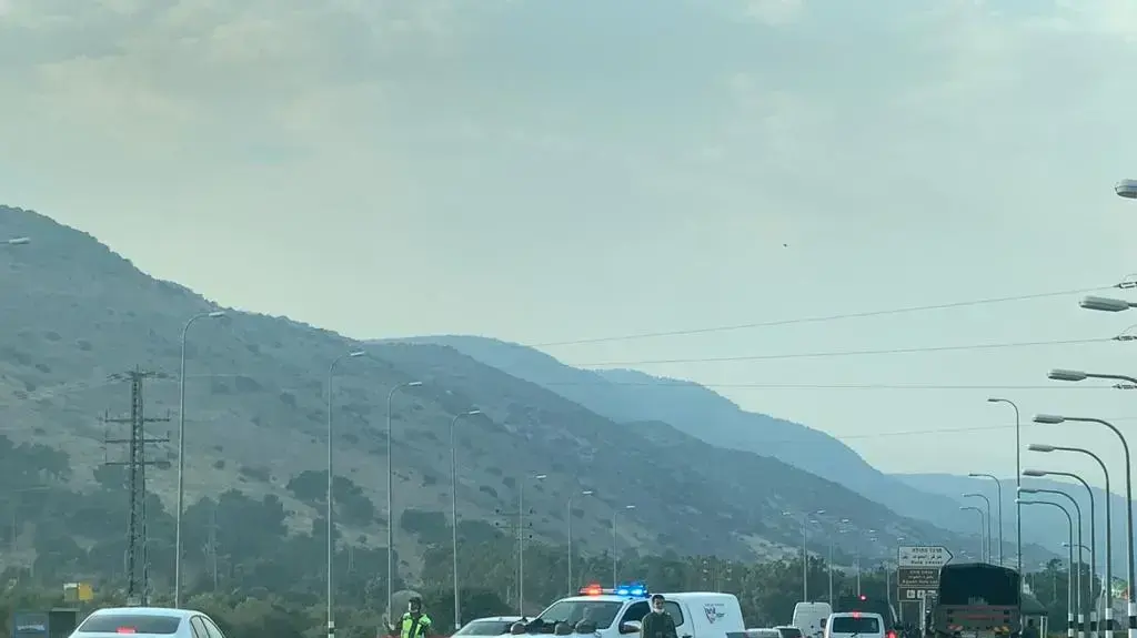 כביש 90, צומת אגמון החולה, כ-10 ק״מ מקרית שמונה, 27 ביולי 2020