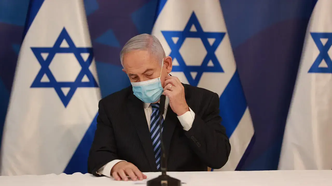 ראש הממשלה בנימין נתניהו בהצהרה לתקשורת, בקריה בתל אביב, 27 ביולי 2020 ראש הממשלה בנימין נתניהו בהצהרה לתקשורת, בקריה בתל אביב, 27 ביולי 2020