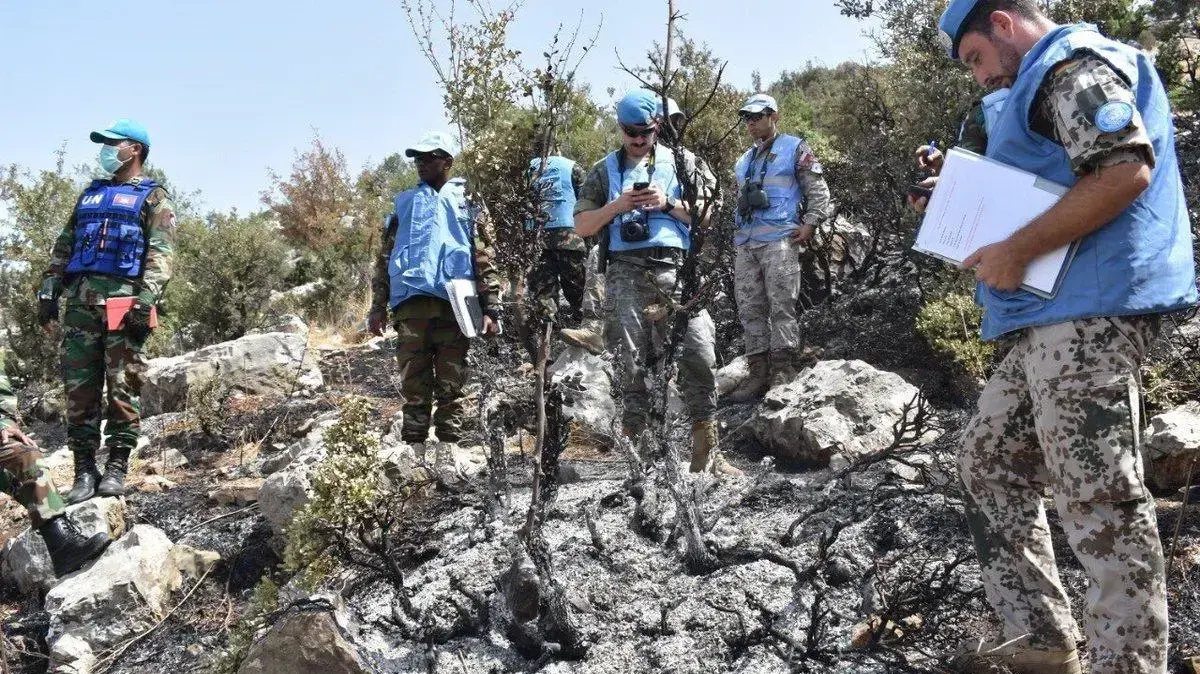 כוחות יוניפי"ל בזירה שבה הסתתרה חוליית החיזבאללה 29 ביולי 2020 כוחות יוניפי"ל בזירה שבה הסתתרה חוליית החיזבאללה 29 ביולי 2020