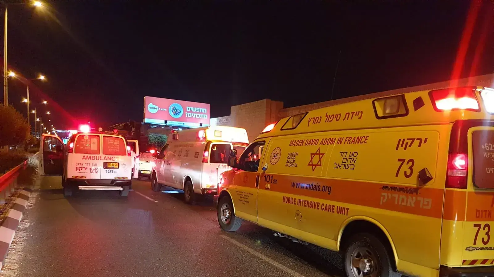 זירת התאונה בבני ברק - 30 ליולי 2020 זירת התאונה בבני ברק - 30 ליולי 2020