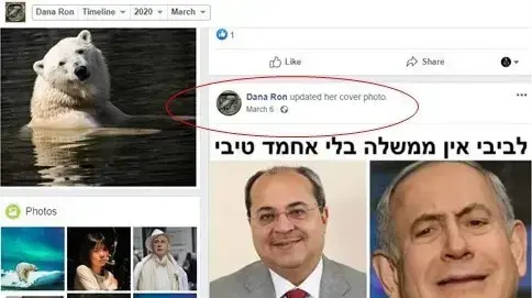 ניתוח הפרופיל של "דנה רון", שלכאורה פרסם איום על חייו של ראש הממשלה בנימין נתניהו. 30 ביולי 2020 ניתוח הפרופיל של "דנה רון", שלכאורה פרסם איום על חייו של ראש הממשלה בנימין נתניהו. 30 ביולי 2020