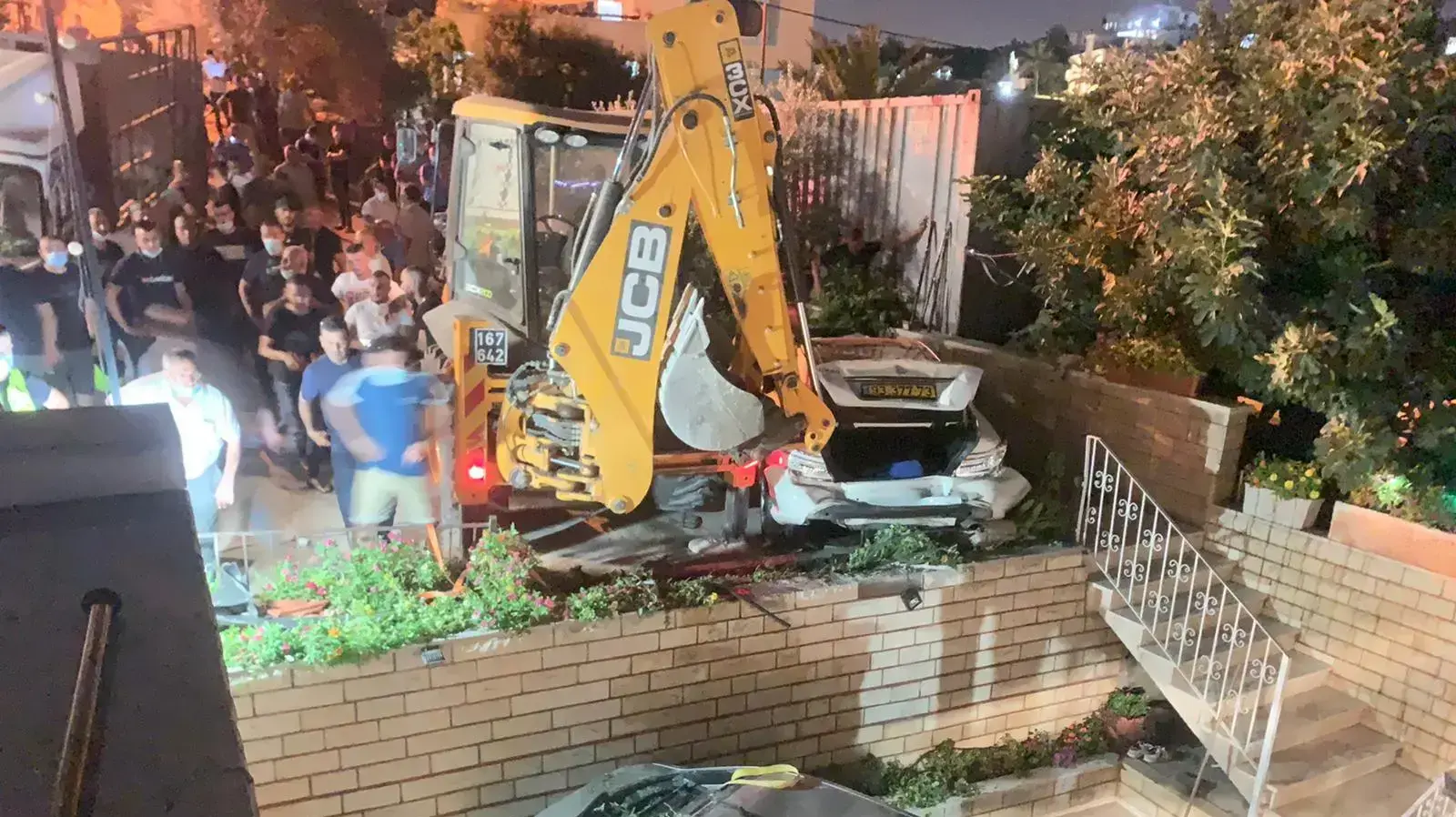 זירת תאונת הדרכים בערערה 30 ביולי 2020 זירת תאונת הדרכים בערערה 30 ביולי 2020