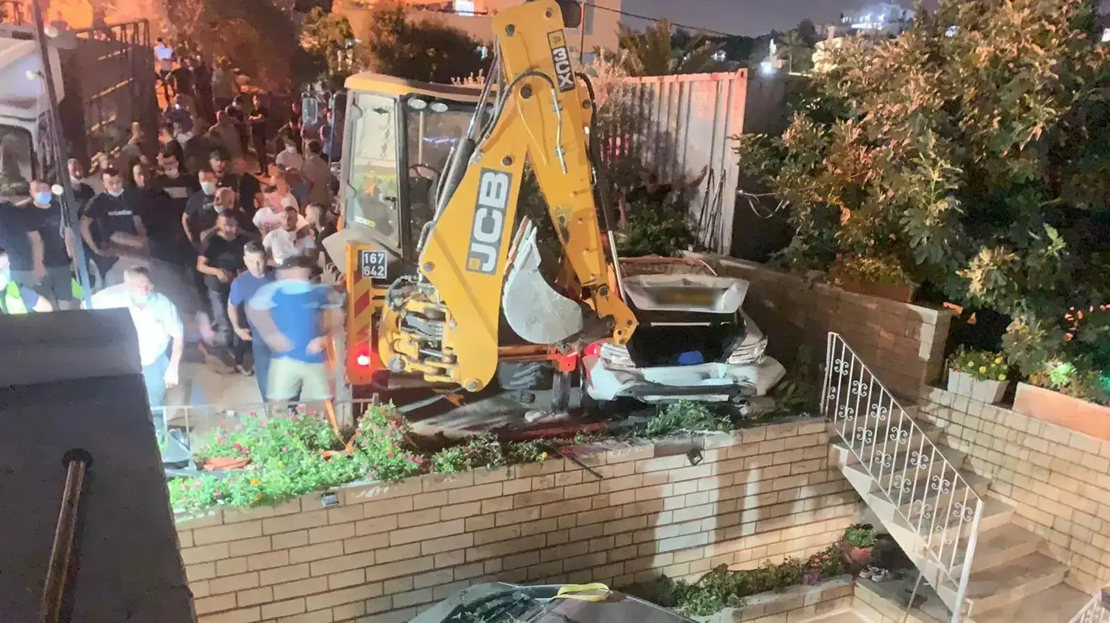 זירת תאונת הדרכים בערערה 30 ביולי 2020 זירת תאונת הדרכים בערערה 30 ביולי 2020