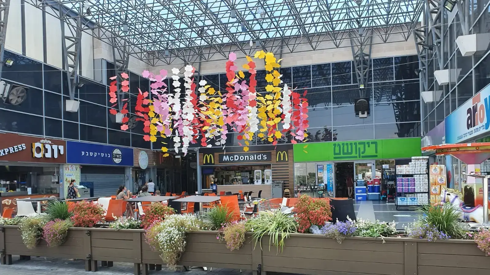 מתחם הקניות בצומת העוגן, 1 באוגוסט 2020 מתחם הקניות בצומת העוגן, 1 באוגוסט 2020