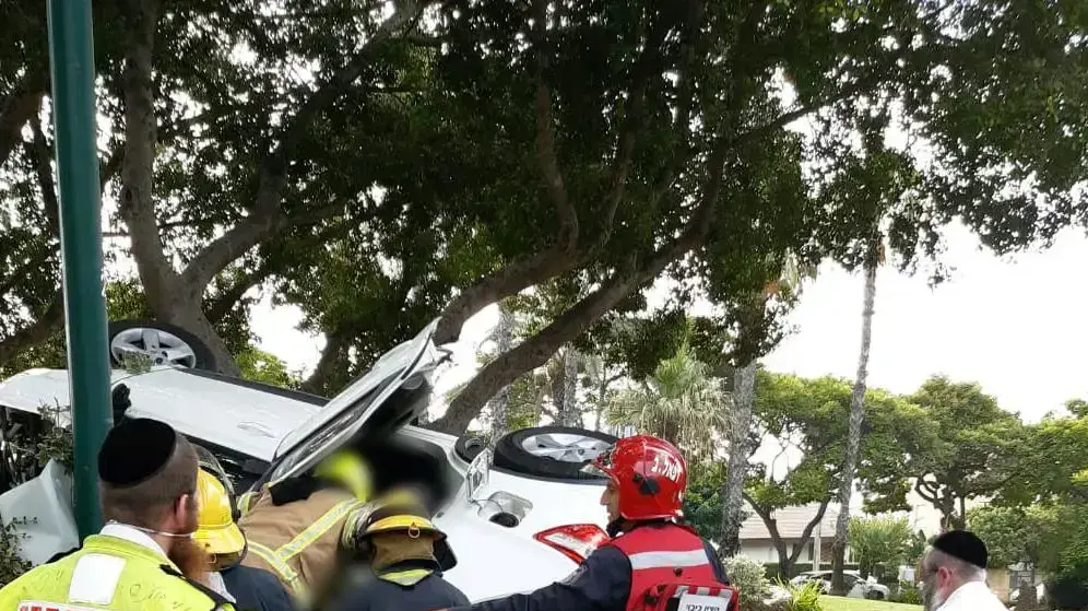 זירת תאונה עצמית, בה נהרגה אישה כבת 80 לאחר שהתנגשה עם רכבה בעץ ברחוב החוגה ברמת גן. 04 באוגוסט 2020. זירת תאונה עצמית, בה נהרגה אישה כבת 80 לאחר שהתנגשה עם רכבה בעץ ברחוב החוגה ברמת גן. 04 באוגוסט 2020.
