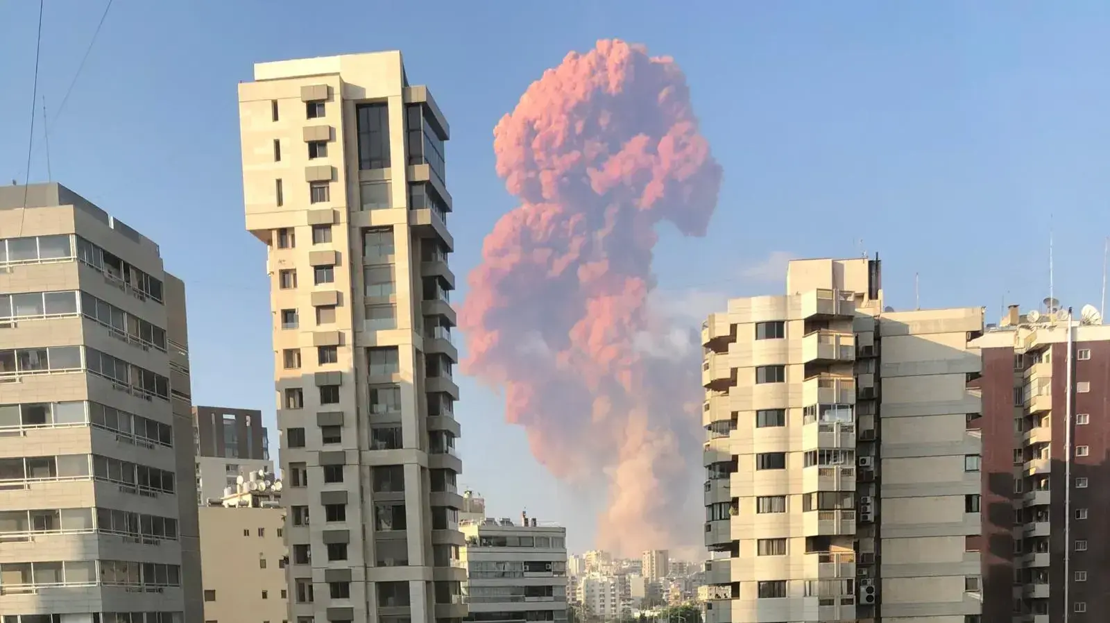 זירת הפיצוץ בנמל בביירות, לבנון 4 באוגוסט 2020 