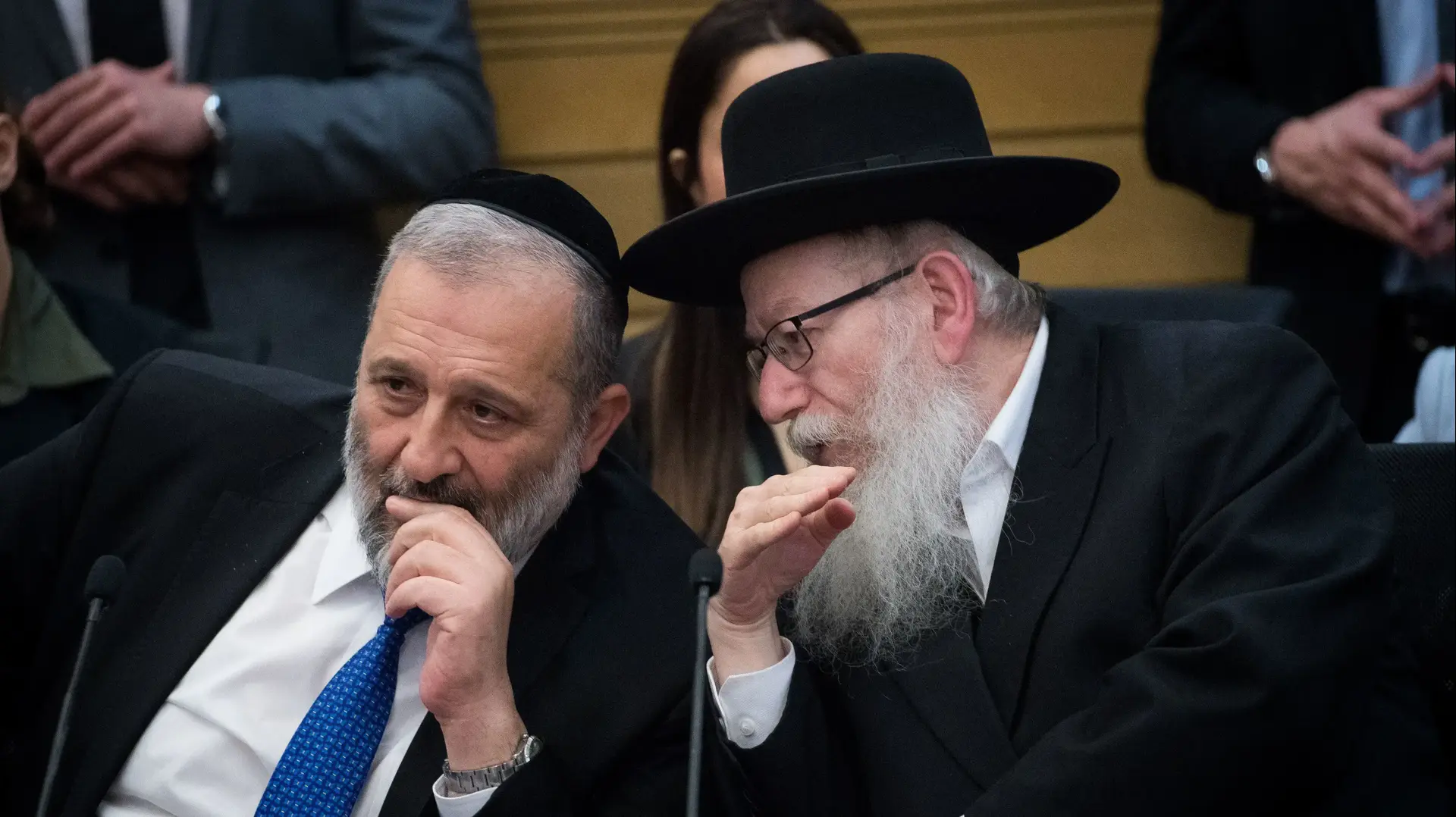 יו"ר יהדות התורה יעקב ליצמן ויו"ר ש"ס אריה דרעי, 4 במרץ 2020