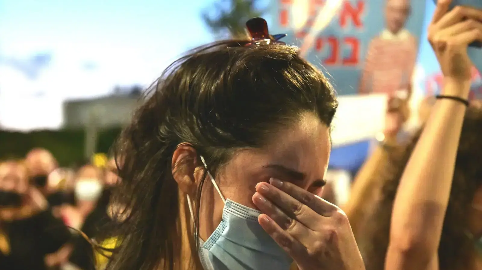הפגנת עולם התרבות כנגד רה"מ החליפי, בני גנץ. הטללים 9, ראש העין 9 באוגוסט 2020 הפגנת עולם התרבות כנגד רה"מ החליפי, בני גנץ. הטללים 9, ראש העין 9 באוגוסט 2020