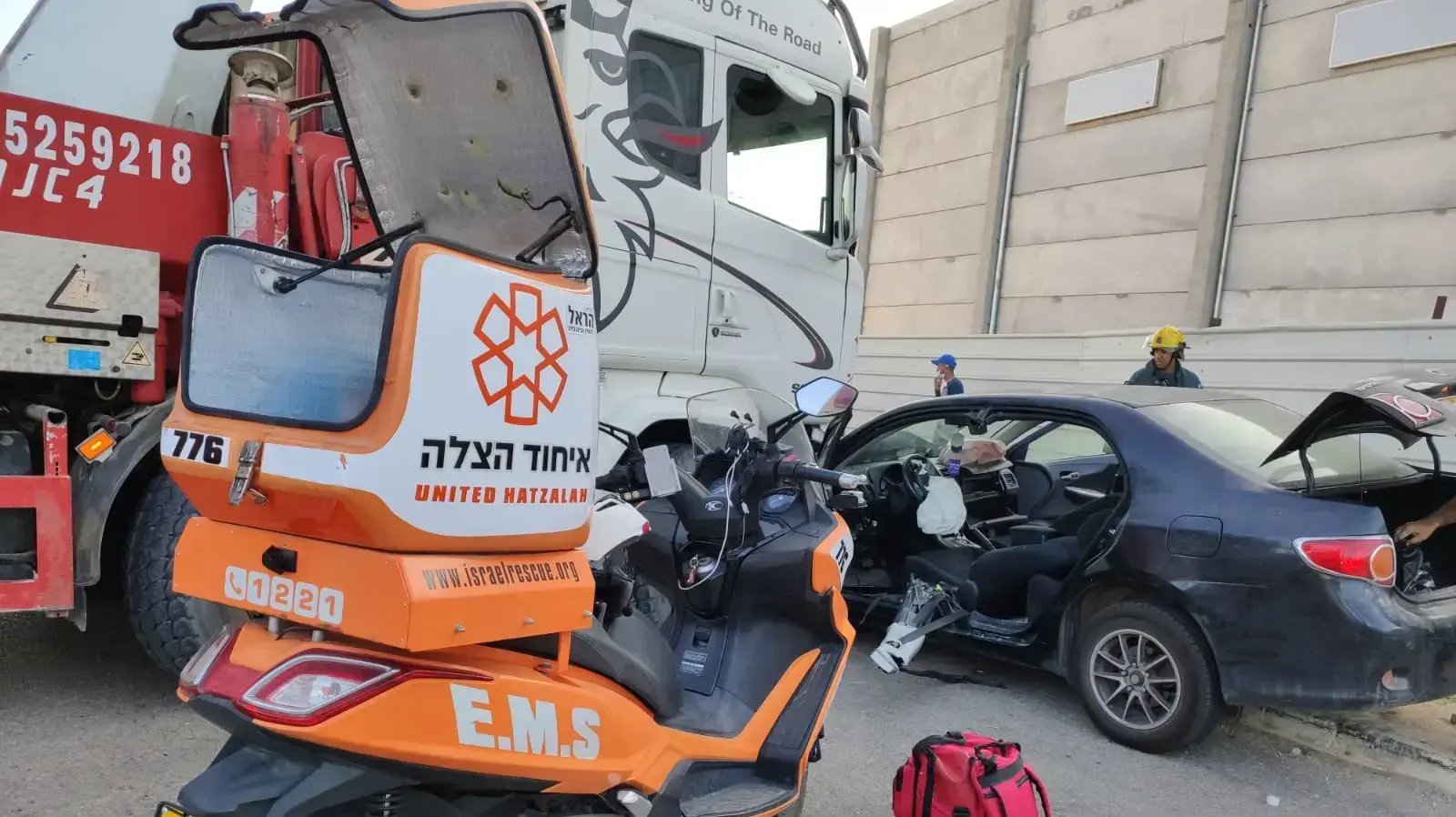 תאונת דרכים בין רכב למשאית בקריית גת, 10 באוגוסט 2020 תאונת דרכים בין רכב למשאית בקריית גת, 10 באוגוסט 2020