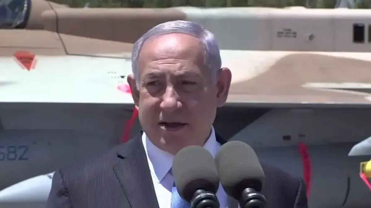 ראש הממשלה, בנימין נתניהו במהלך הצהרתו במסגרת ביקורו בבסיס חיל האוויר בחצור 11 באוגוסט 2020 ראש הממשלה, בנימין נתניהו במהלך הצהרתו במסגרת ביקורו בבסיס חיל האוויר בחצור 11 באוגוסט 2020