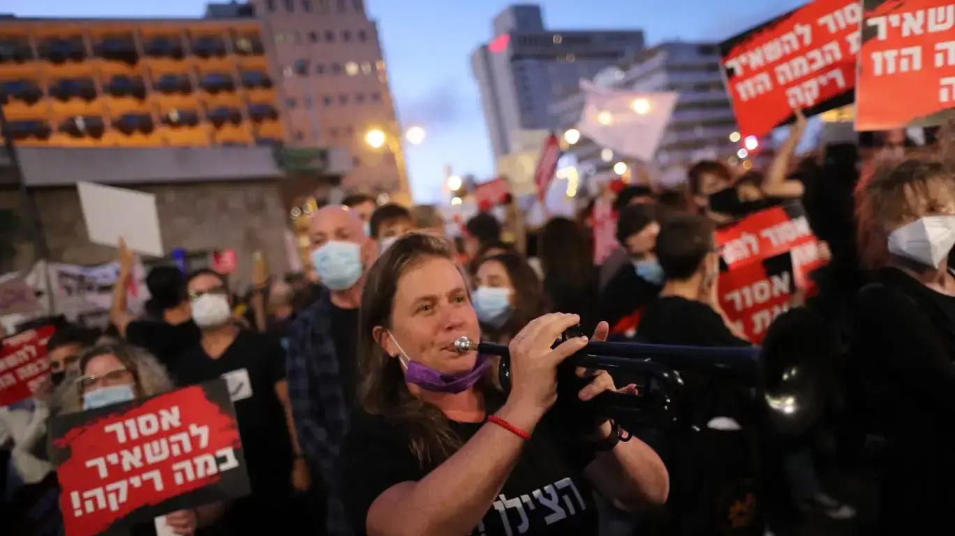 הפגנת עובדי ענף ומוסדות התרבות והאמנות, מול מעון ראש הממשלה, בלפור ירושלים, 11 באוגוסט 2020 הפגנת עובדי ענף ומוסדות התרבות והאמנות, מול מעון ראש הממשלה, בלפור ירושלים, 11 באוגוסט 2020