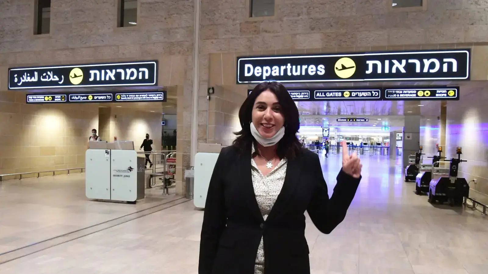 שרת התחבורה, מירי רגב במהלך סיור בשדה התעופה בן גוריון 13 באוגוסט 2020 שרת התחבורה, מירי רגב במהלך סיור בשדה התעופה בן גוריון 13 באוגוסט 2020