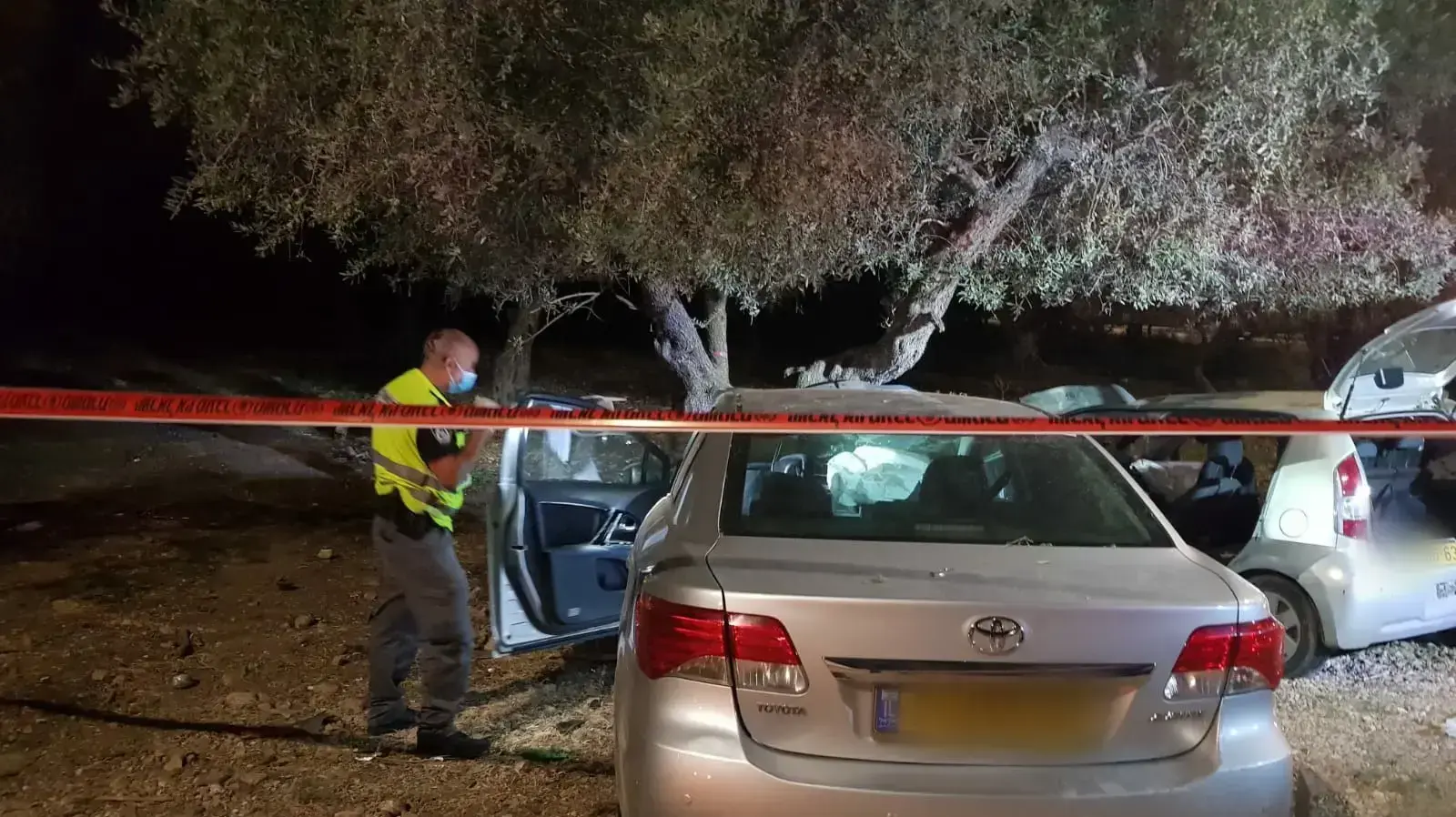 זירת תאונת הדרכים בה מתה תינוקת בת שנה בצומת שעב בצפון הארץ. בתאונה נפצעו אמה בת 29 ואחייה בני שלוש וחמש באורח קשה. האב בן 27 נפצע בינוני. 14 באוגוסט 2020