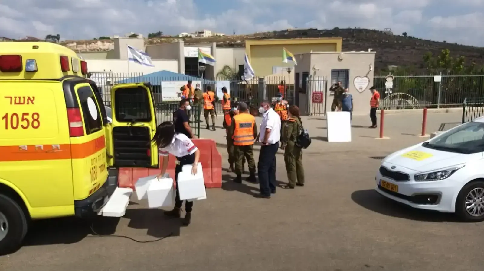 דרייב-אין לבדיקות לגילוי נגיף הקורונה בירכא. 15 באוגוסט 2020 דרייב-אין לבדיקות לגילוי נגיף הקורונה בירכא. 15 באוגוסט 2020