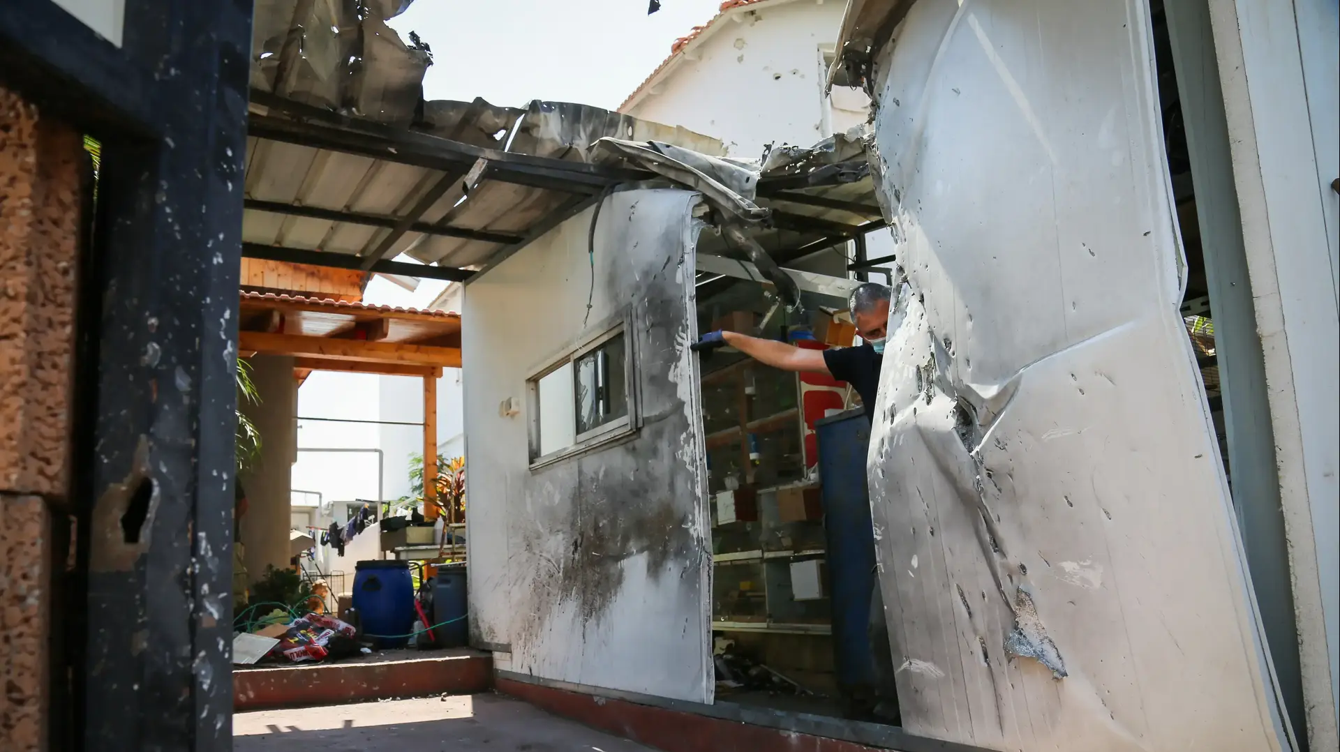 רקטה שנורטה מעזה נחתה בחצר בית בשדרות, נזק נגרם למקום, 16 באוגוסט 2020 רקטה שנורטה מעזה נחתה בחצר בית בשדרות, נזק נגרם למקום, 16 באוגוסט 2020