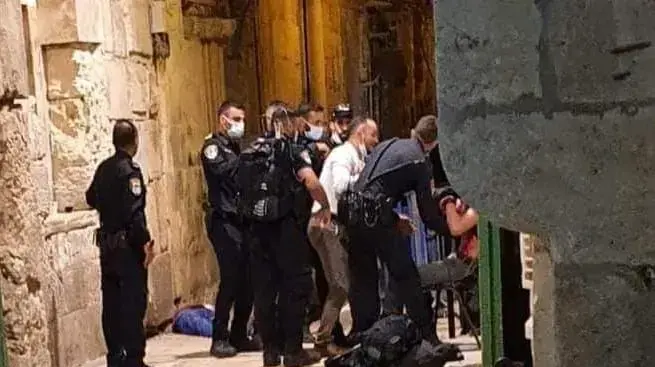 זירת פיגוע הדקירה בירושלים 17 באוגוסט 2020 זירת פיגוע הדקירה בירושלים 17 באוגוסט 2020