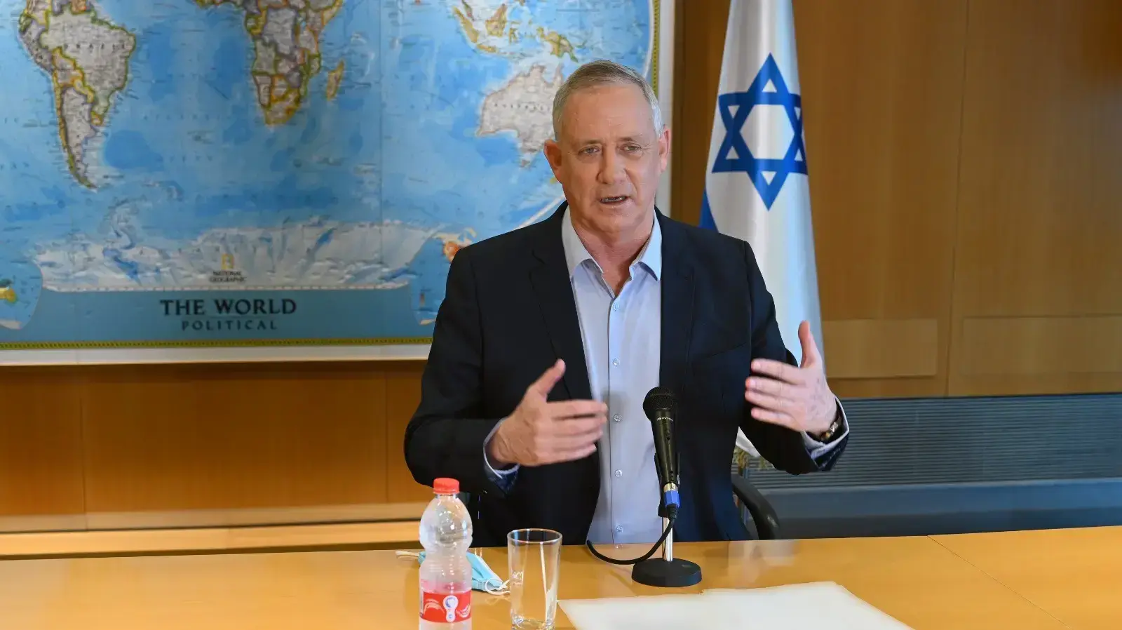 שר הביטחון, בני גנץ במהלך הצהרתו בקרייה, ת"א 18 באוגוסט 2020 שר הביטחון, בני גנץ במהלך הצהרתו בקרייה, ת"א 18 באוגוסט 2020