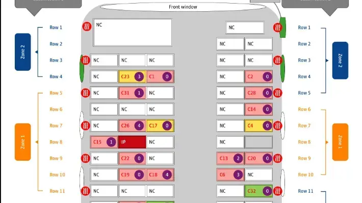 תרשים הדבקה באוטובוס בסין תרשים הדבקה באוטובוס בסין