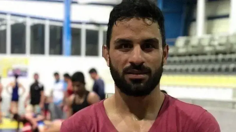 נביד אפקרי, מתאבק איראני שנגזר עליו עונש מוות בגין הרג מאבטח בהפגנות נגד המשטר בשיראז. 05 בספטמבר 2020
