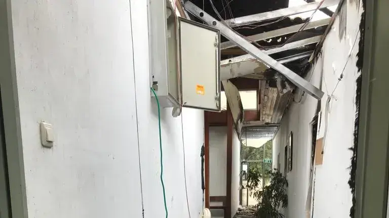 שריפה במתחם בית הספר ביישוב נווה שלום 7 בספטמבר 2020 