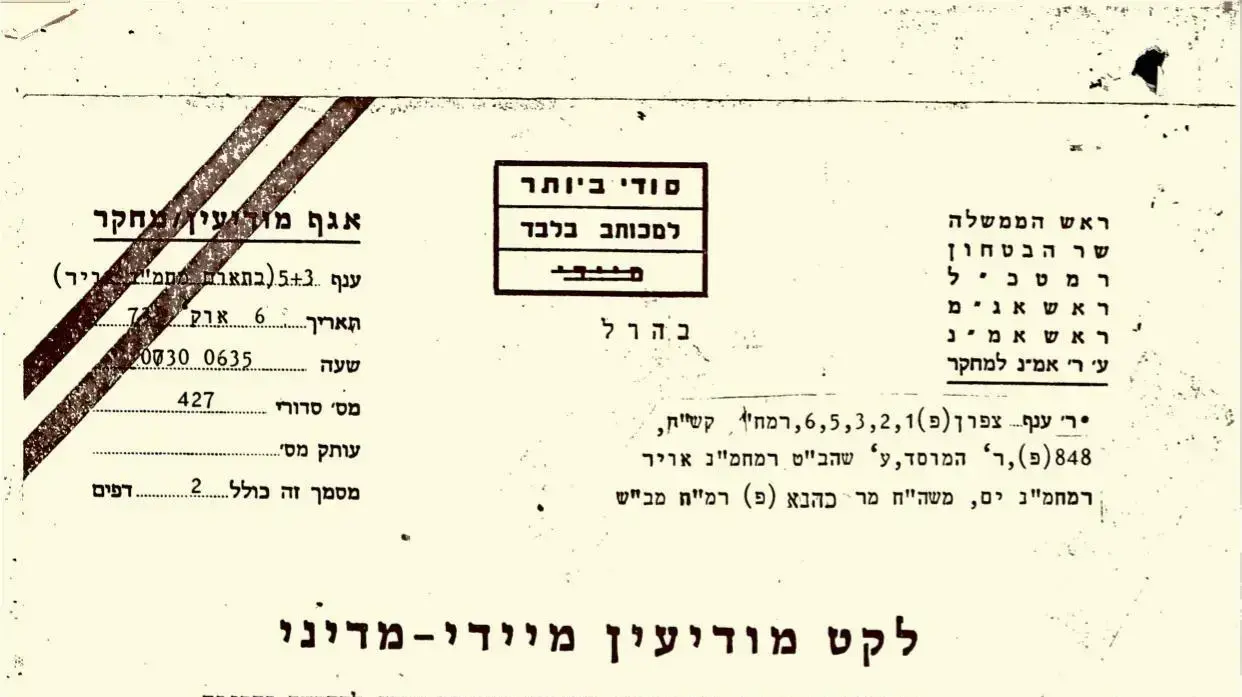 לקט המודיעין שעוכב במשך יממה והופץ לבסוף בבוקר יום הכיפורים, בשעה 6:35, שעות בודדות לפני פרוץ המלחמה לקט המודיעין שעוכב במשך יממה והופץ לבסוף בבוקר יום הכיפורים, בשעה 6:35, שעות בודדות לפני פרוץ המלחמה