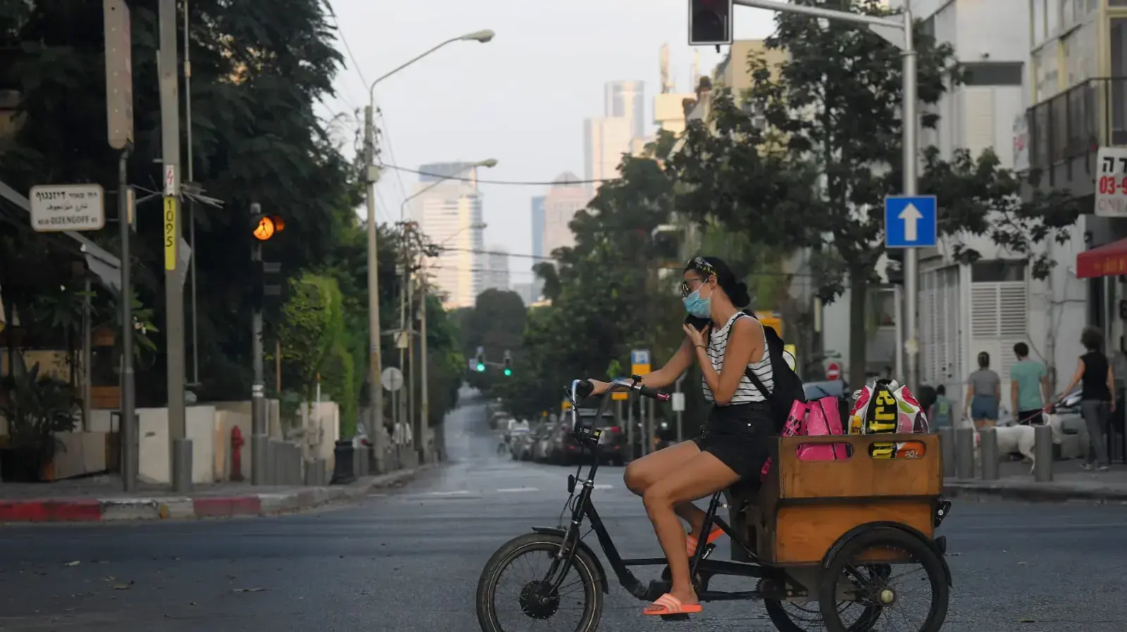 סגר בערב ראש השנה בתל אביב. 18 בספטמבר 2020 סגר בערב ראש השנה בתל אביב. 18 בספטמבר 2020