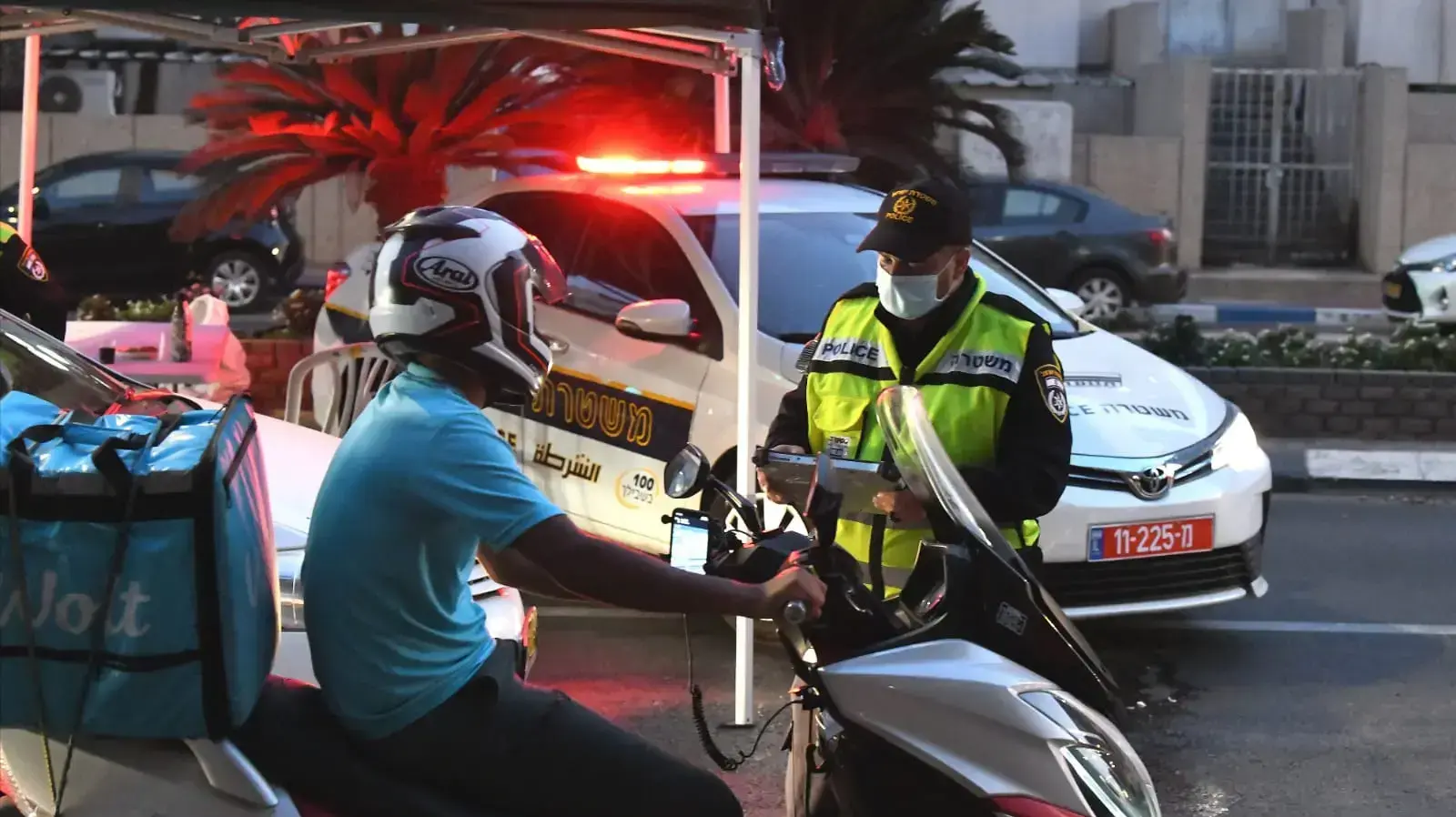 מחסום משטרה ברמת גן, ראש השנה תשפ"א, 20 בספטמבר 2020