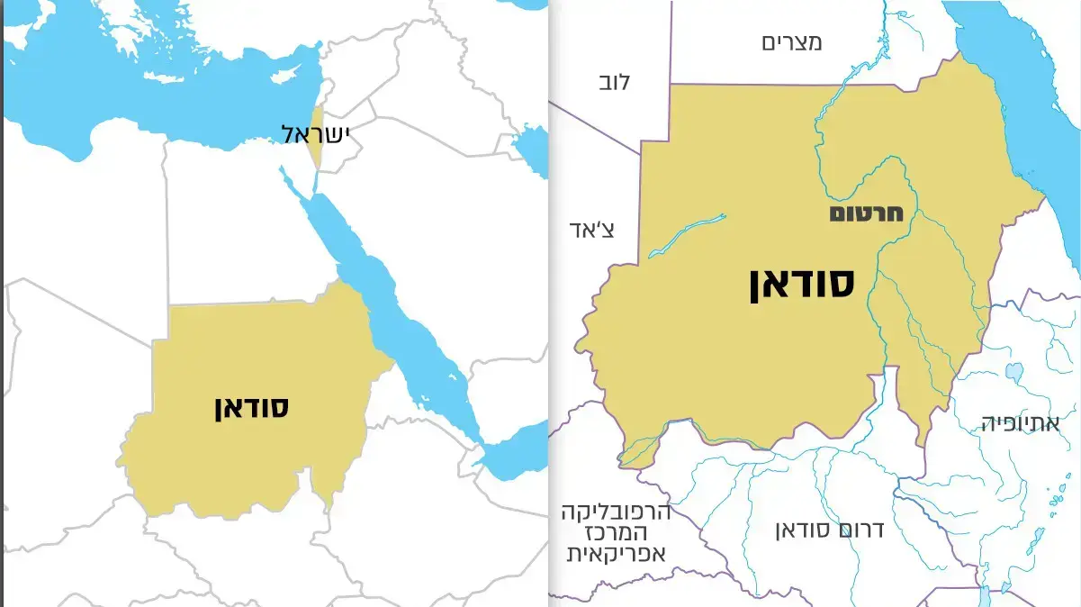מפת סיכויי השלום של ישראל - סודאן מפת סיכויי השלום של ישראל - סודאן
