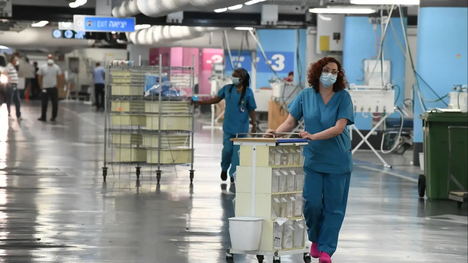 חניון בית החולים רמב"ם חיפה לחולי קורונה חניון בית החולים רמב"ם חיפה לחולי קורונה