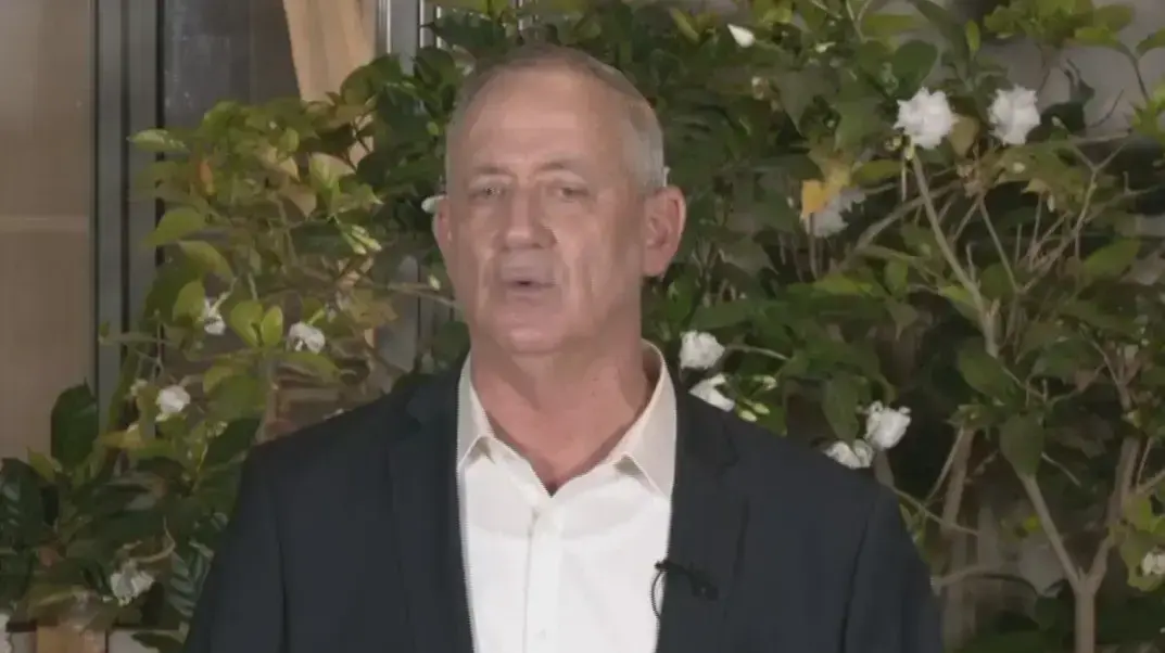 בני גנץ במהלך הצהרה לתקשורת 24 בספטמבר 2020 בני גנץ במהלך הצהרה לתקשורת 24 בספטמבר 2020