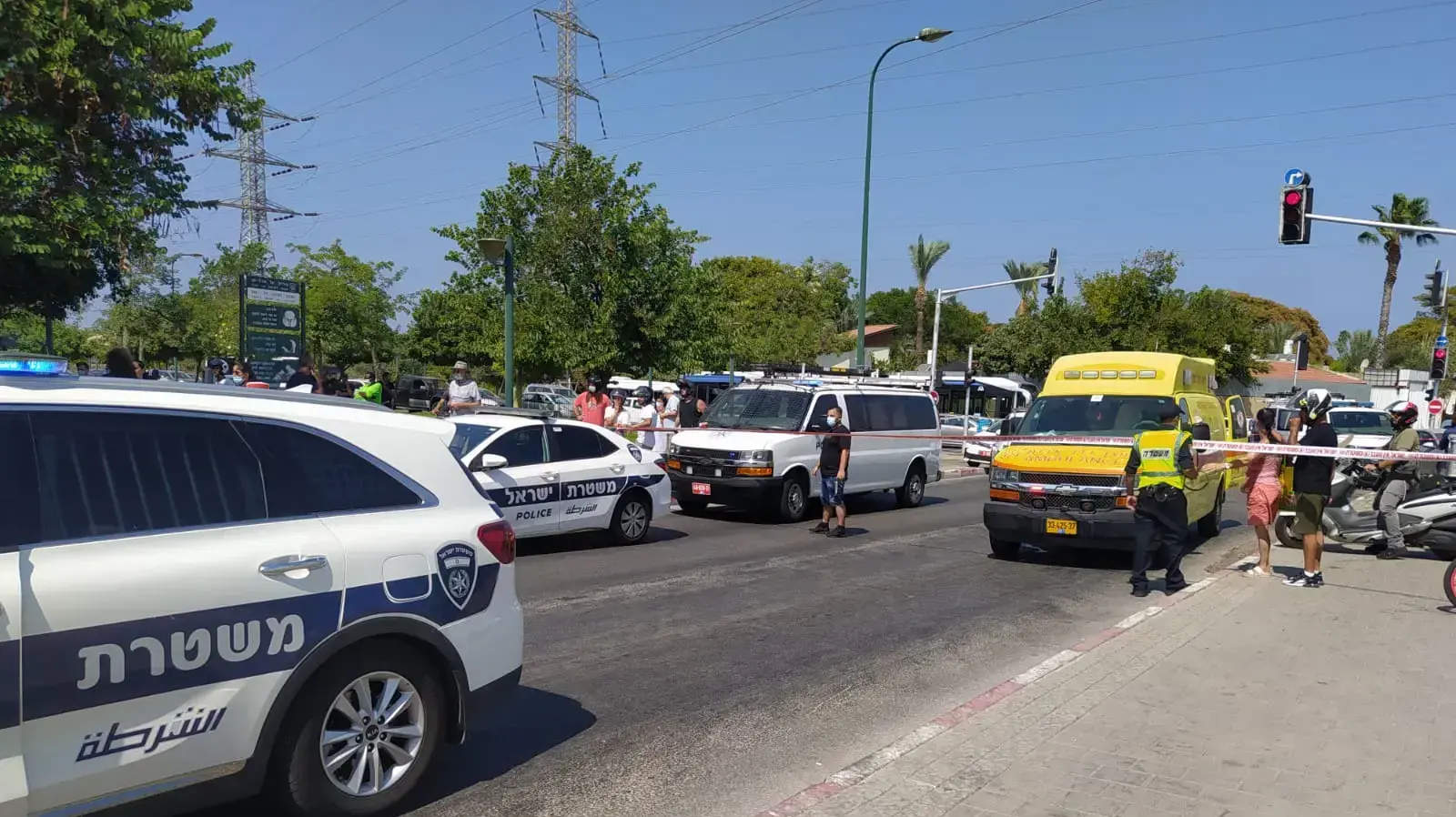 זירת אירוע הירי ביפו 25 בספטמבר 2020