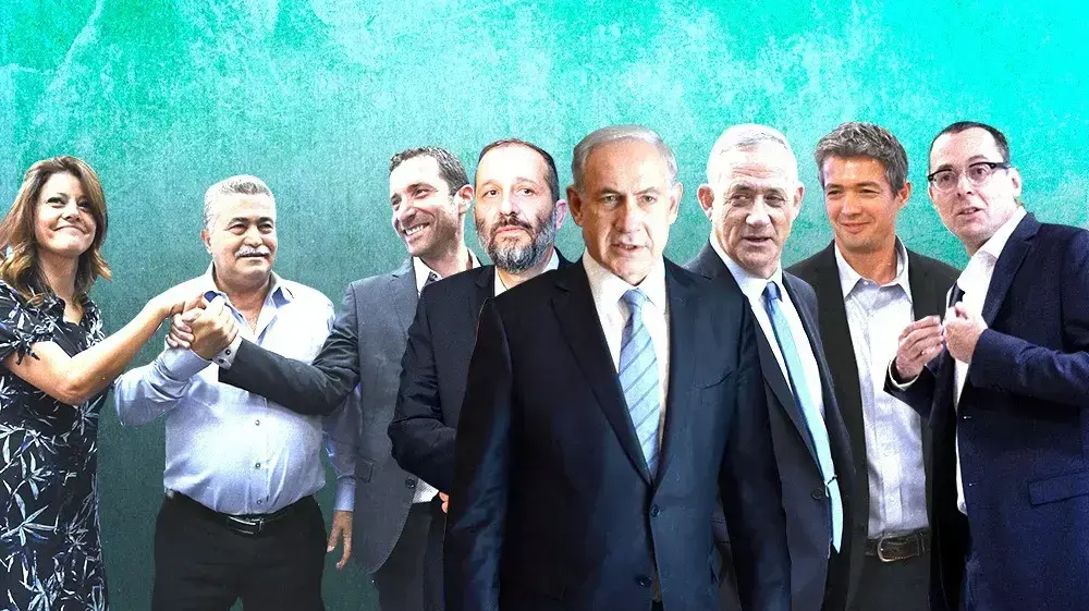 בני גנץ, בנימין נתניהו, דרעי, אורלי לוי אבקסיס, איציק שמולי, עמיר פרץ, יועז הנדל וצבי האוזר 