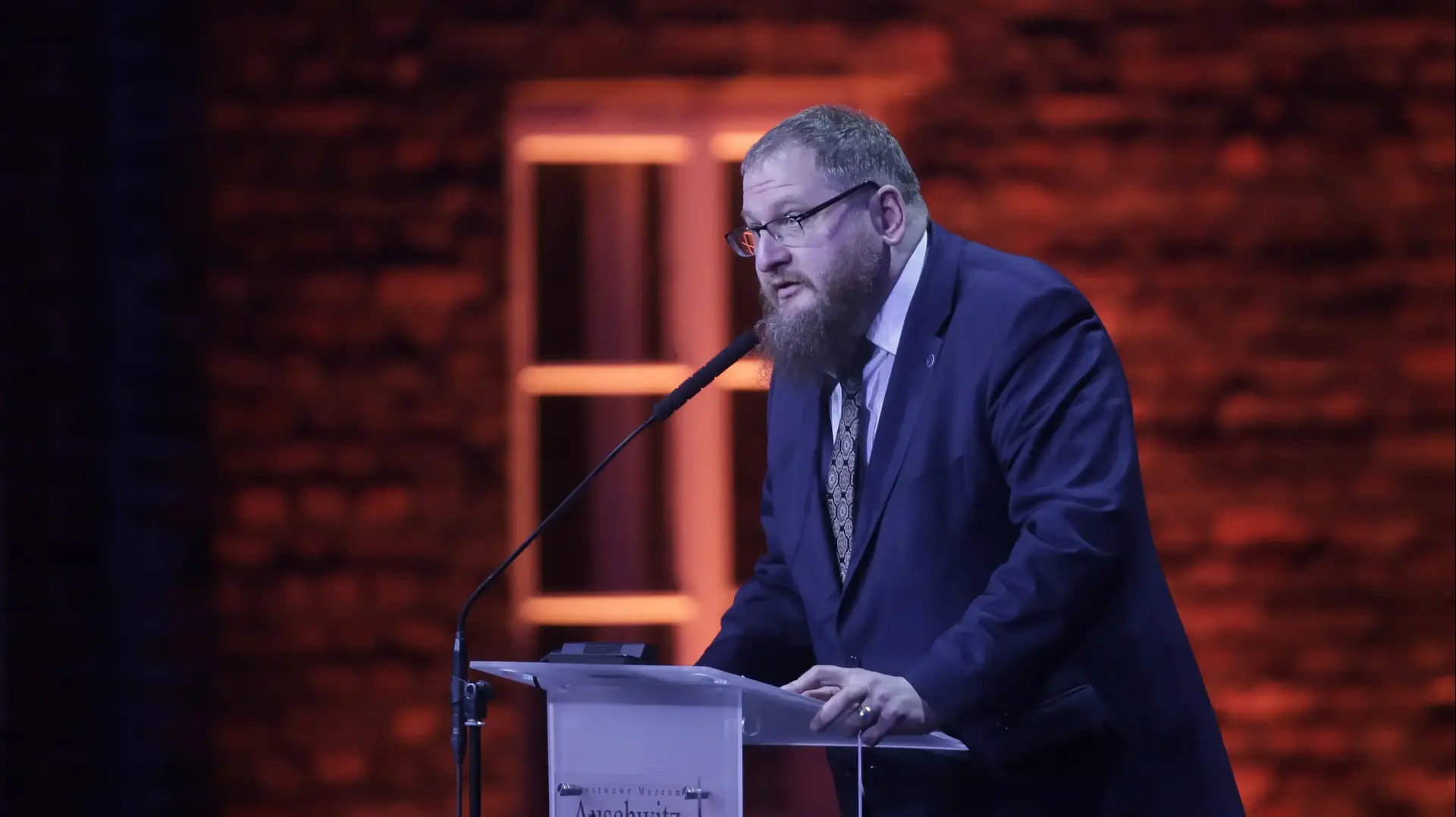מנהל מוזיאון אושוויץ בפולין פיוטר ציבינסקי, 27 בינואר 2020 מנהל מוזיאון אושוויץ בפולין פיוטר ציבינסקי, 27 בינואר 2020