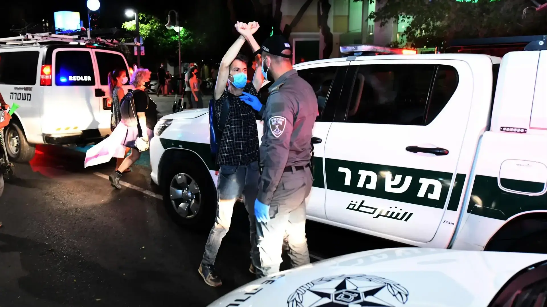 תהלוכת מפגינים ברחובות תל אביב, 1 באוקטובר 2020